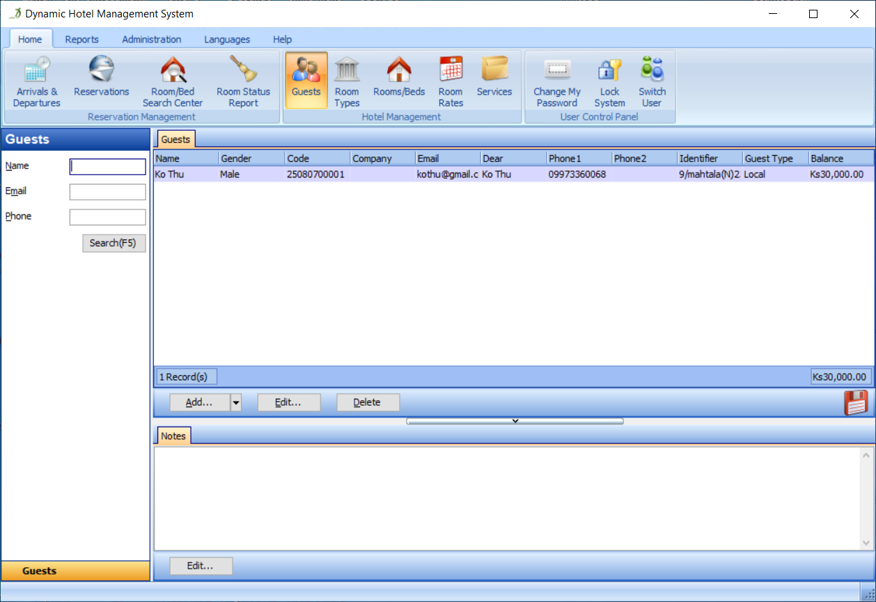 Click the Add button