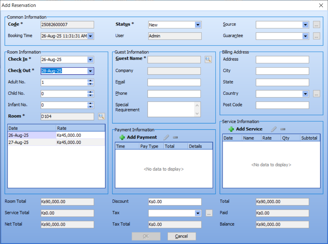 Click the Guest Button