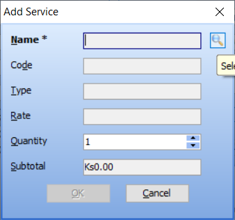 Click the Service Button
